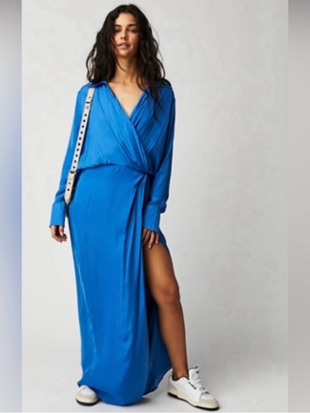 Free People NWT Aida Maxi Dress Blue Size 6